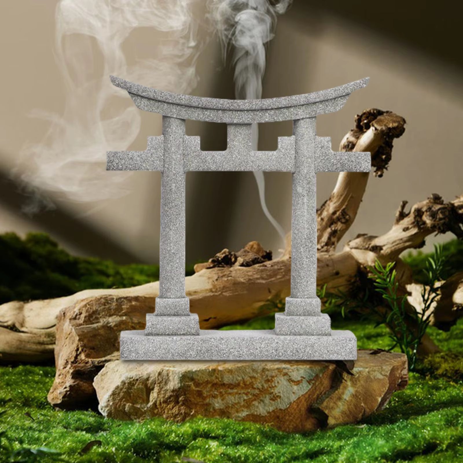 Japan Torii Gate Shrine Model Figurine Versatile Landscape Ornament for Bonsai Craft Decor Waterproof Lightweight Sturdy