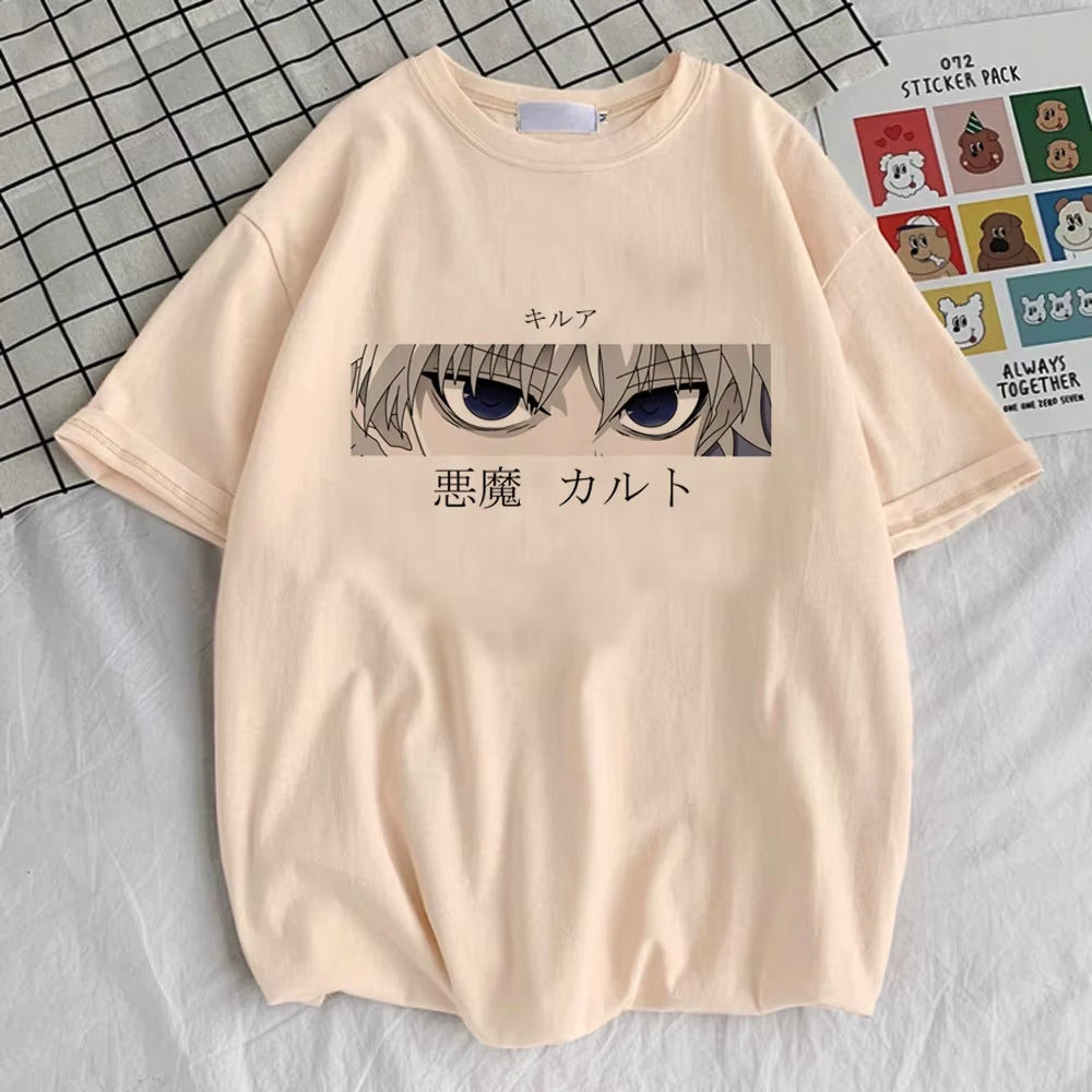 Hunter X Hunter T-Shirt Women Kawaii Harajuku Aesthetic Anime Breathable Gothic T-Shirt Comfortable Aesthetic Anime Grunge Punk