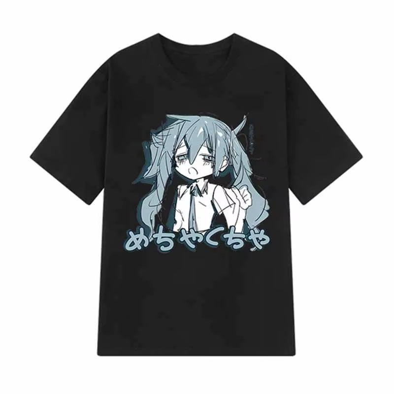 Japanese Y2K Anime Women T-Shirt Cotton Loose Streetwear Casual Tees Big Size Short-Sleeved Hip-Hop Harajuku Tops Women Clothing