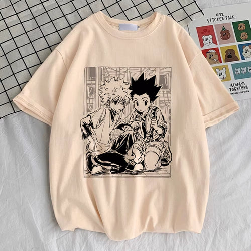 Hunter X Hunter T-Shirt Women Kawaii Harajuku Aesthetic Anime Breathable Gothic T-Shirt Comfortable Aesthetic Anime Grunge Punk