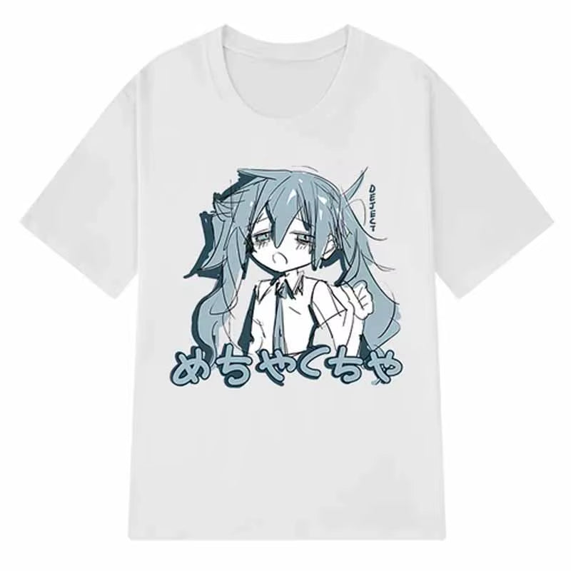 Japanese Y2K Anime Women T-Shirt Cotton Loose Streetwear Casual Tees Big Size Short-Sleeved Hip-Hop Harajuku Tops Women Clothing