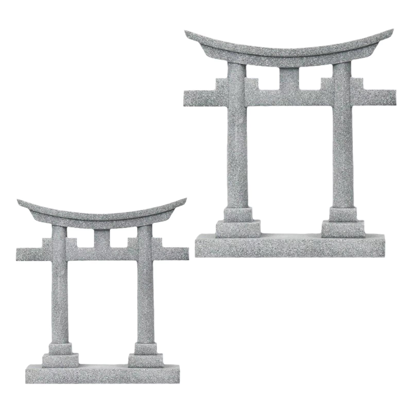 Japan Torii Gate Shrine Model Figurine Versatile Landscape Ornament for Bonsai Craft Decor Waterproof Lightweight Sturdy