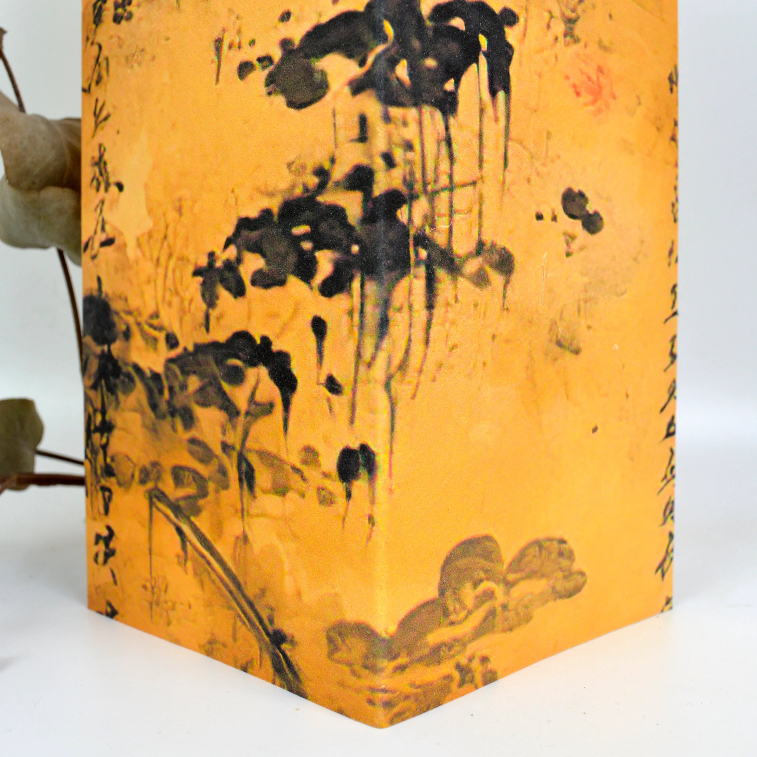 Japanese Table Lamp, Japanese Decoration for Home. Cotton Printed Lamp with Japanese Details, Japanese Style Gift. Japanese Lighting.