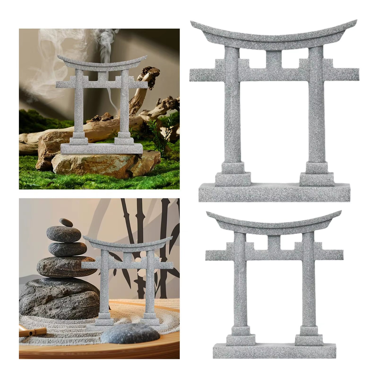 Japan Torii Gate Shrine Model Figurine Versatile Landscape Ornament for Bonsai Craft Decor Waterproof Lightweight Sturdy