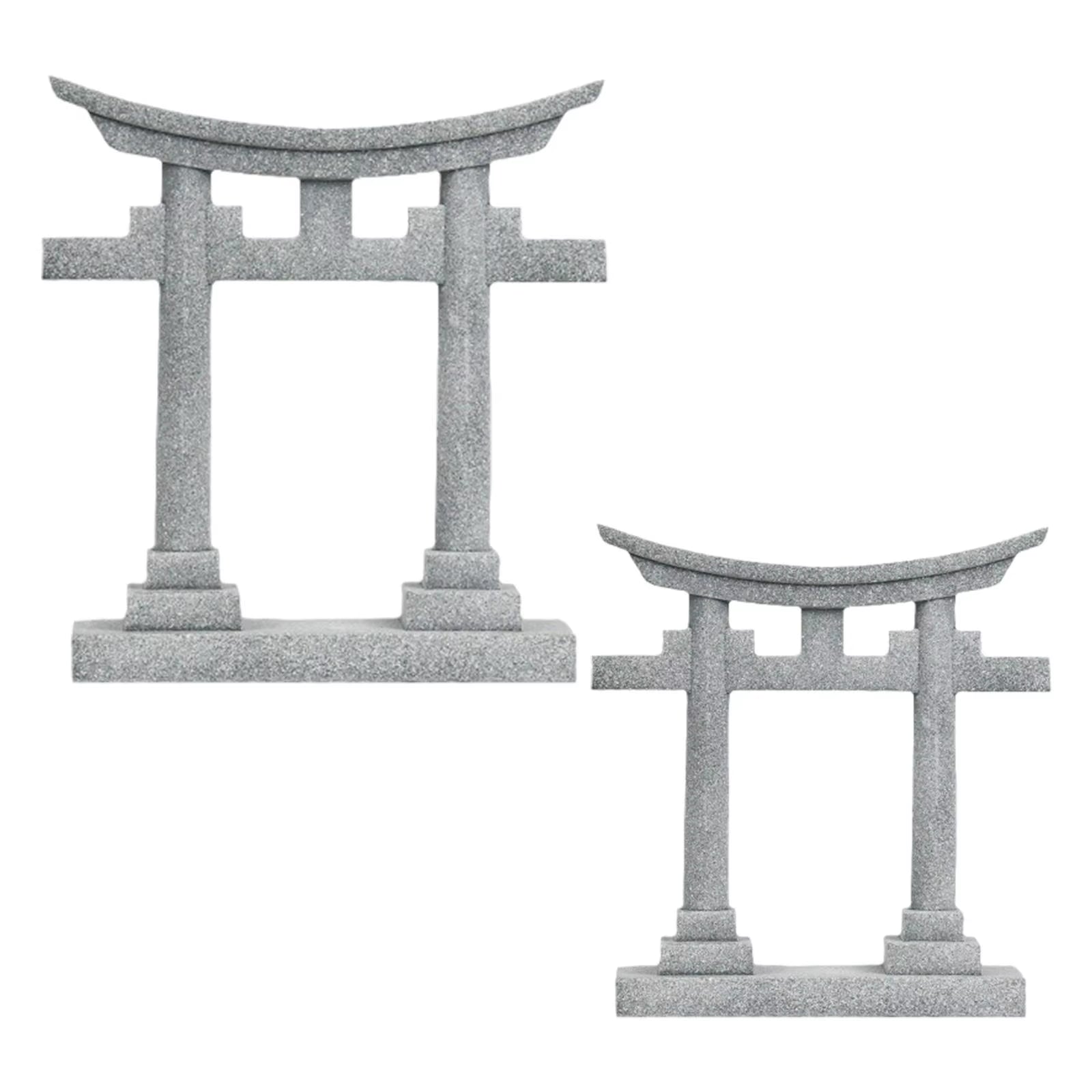 Japan Torii Gate Shrine Model Figurine Versatile Landscape Ornament for Bonsai Craft Decor Waterproof Lightweight Sturdy
